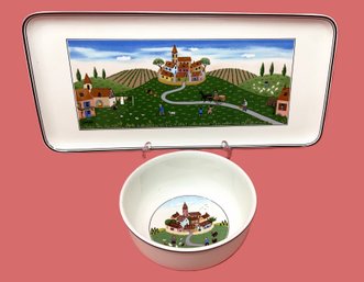 Villeroy & Boch Design Naif 13' Rectangle Dish And 5' Bowl