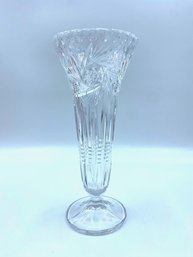 Exquisite Vintage Pinwheel Cut Fluted Bud Vase