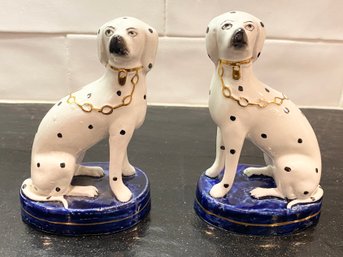 Pair Of Staffordshire Dalmatian Figurines