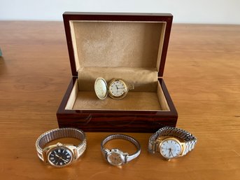 Estate Watch Collection In Wooden Box