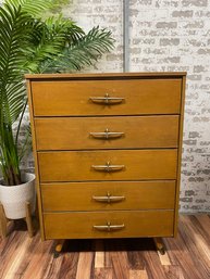 Vintage MCM Little Falls Furniture W/ 5 Drawer Highboy Dresser