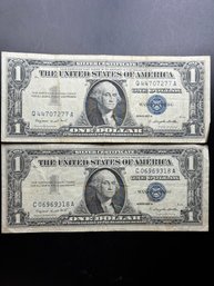 2 1957-A $1 Silver Certificates