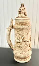 Vintage Large Bavarian German Scene Beer Stein Cookie Jar