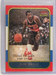 1996 Fleer Premier Metal Decade Clyde Drexler Insert Card - C