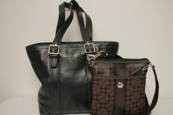 It's A Vintage Chic COACH Bag Party With One Handbag & One Cross Body