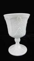 Grape Vine Milk Glass Goblet