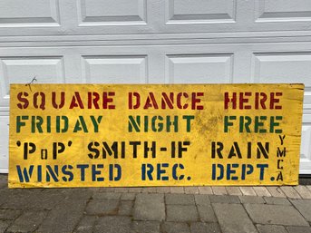 Square Dancing Wooden Sign