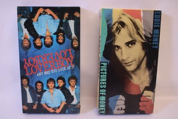 Pair Of VHS Tapes From Loverboy And Eddie Money - Vintage 80s