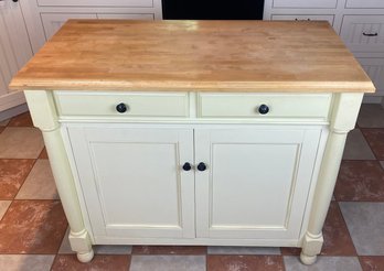 Drop Leaf Two Drawer Two Door Kitchen Island