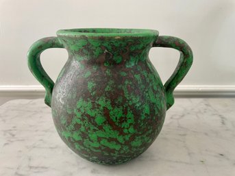 Weller Coppertone Art Deco Double Handled Vase