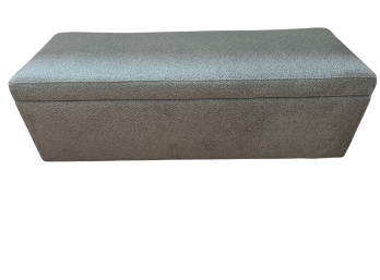 Upholstered Storage Bench With Reptile Print Fabric
