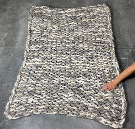 Heavy Chunky Knit (or Crochet) Wool Sofa Throw