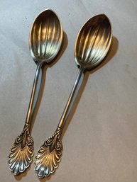 ANTIQUE 1861 Dated TIFFANY AND CO. Coin Silver Serving Spoons- Original Civil War Era Early Tiffany!