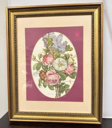 Vintage JL Prevost Floral Print Bouquets Rose Purple Iris Lilac Botanical StillLife Flowers Wall Art Liz S-WAB