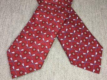 Two Rare VINEYARD VINES All Silk Ties Made For HARVARD LACROSSE - Both Great Condition - Very Nice Ties