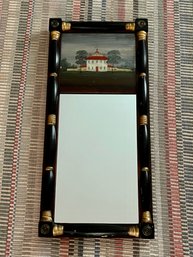 Antique American Federal Giltwood Reverse Painted Mirror - 29'Tall