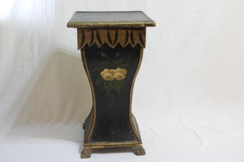 Black Painted Wood Plant Stand