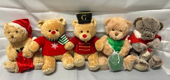 Collectible Godiva Gift Bears -2010, 2011, 2012, 2016, & 2017 All In Great Condition