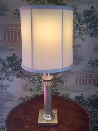 Silver Toned Table Lamp #3