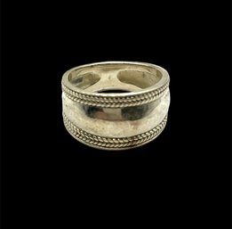 Vintage Thai Sterling Silver Engraved Band, Size 8.5