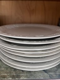 Setting Of 8 Raised Pattern Lynns Stoneware China