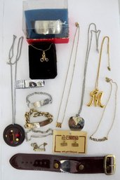 Monogrammed Jewelry Lot - Letter M And Melissa