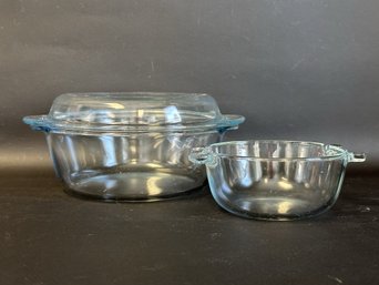 A Pair Of Glass Bakers Including Pyrex