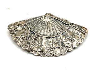 Vintage Silpada Sterling Silver Ornate Fan Brooch/pin