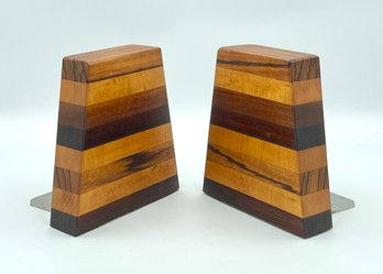 Pair Of Vintage Wood Bookends