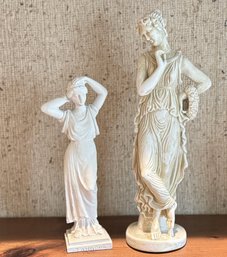 Pair Of Greek Bisque Figurines
