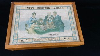 Vintage UNION BUILDING BLOCKS OF ABSORBING INTEREST TO ADULTS AS WELL AS CHILDREN