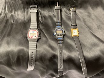 Lot Of 3 Watches, NY, Timex And Vintage LS Watch With Leather Strap