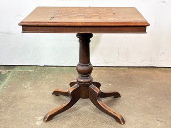 An Antique Games Table - Some Surface Wear To Top