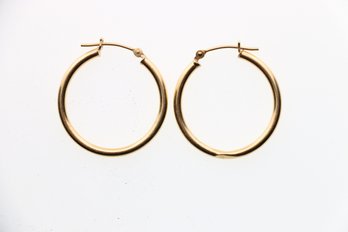 14k Yellow  Gold Hoop Earrings