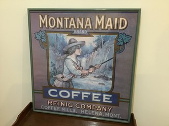 Montana Maid Coffee Custom Framed Lithograph
