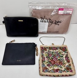 Vintage Tapestry Handbag With Mother Of Pearl Frame, Juicy Couture Pouch & 2 Other Bags