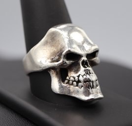 Badass & Heavy Sterling Silver Skull Harley Biker/Rider Ring