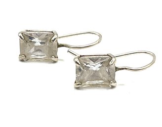 Vintage Sterling Silver SILPADA Clear Stone Earrings