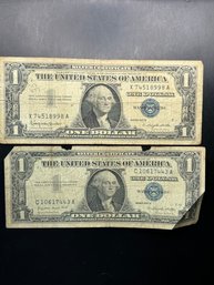 2 1$ Silver Certificates 1957-A, 1957-B