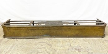 A 19th Century Brass Fireplace Fender