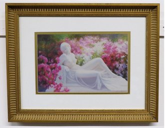 Doe Creek Gallery - Terry Sellers Buckner Print Titled 'night' In Spring' In Nice Gilt Frame