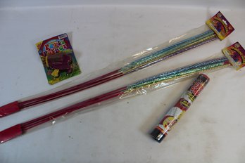 Party Supplies With 36' Morning Glory Sparklers And Party Poppers