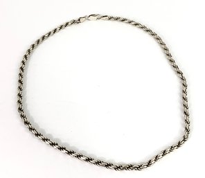 Sterling Silver 20' Spiral Necklace - Made In Italy - 1.115 OZT