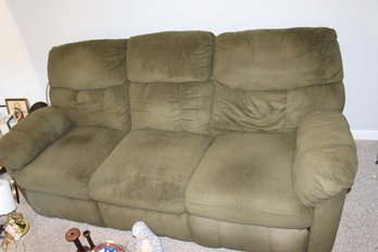 85 Inch Green Recliner Couch