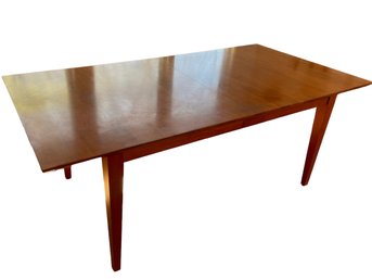 Crate & Barrel Expandable Cherry Dining Table With Beveled Edge. MCM/scandinavian Inspired Design