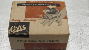 Old Oster Quck Medical Hand Massager Orig Box Working
