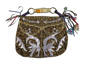 Loop NYC Upcycled Bohemian Mini-Floral Saddle Bag