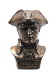 Paul Revere Bronze Bust  Measures Appx. 6.5 In. Tall  Weight 4 Lbs 2 Oz  Marked Redford Foundry Products On Ba