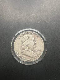 1952-D Benjamin Franklin Silver Half Dollar