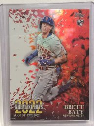 2023 Topps Brett Baty 2022 Greatest Hits Rookie Insert Card - C